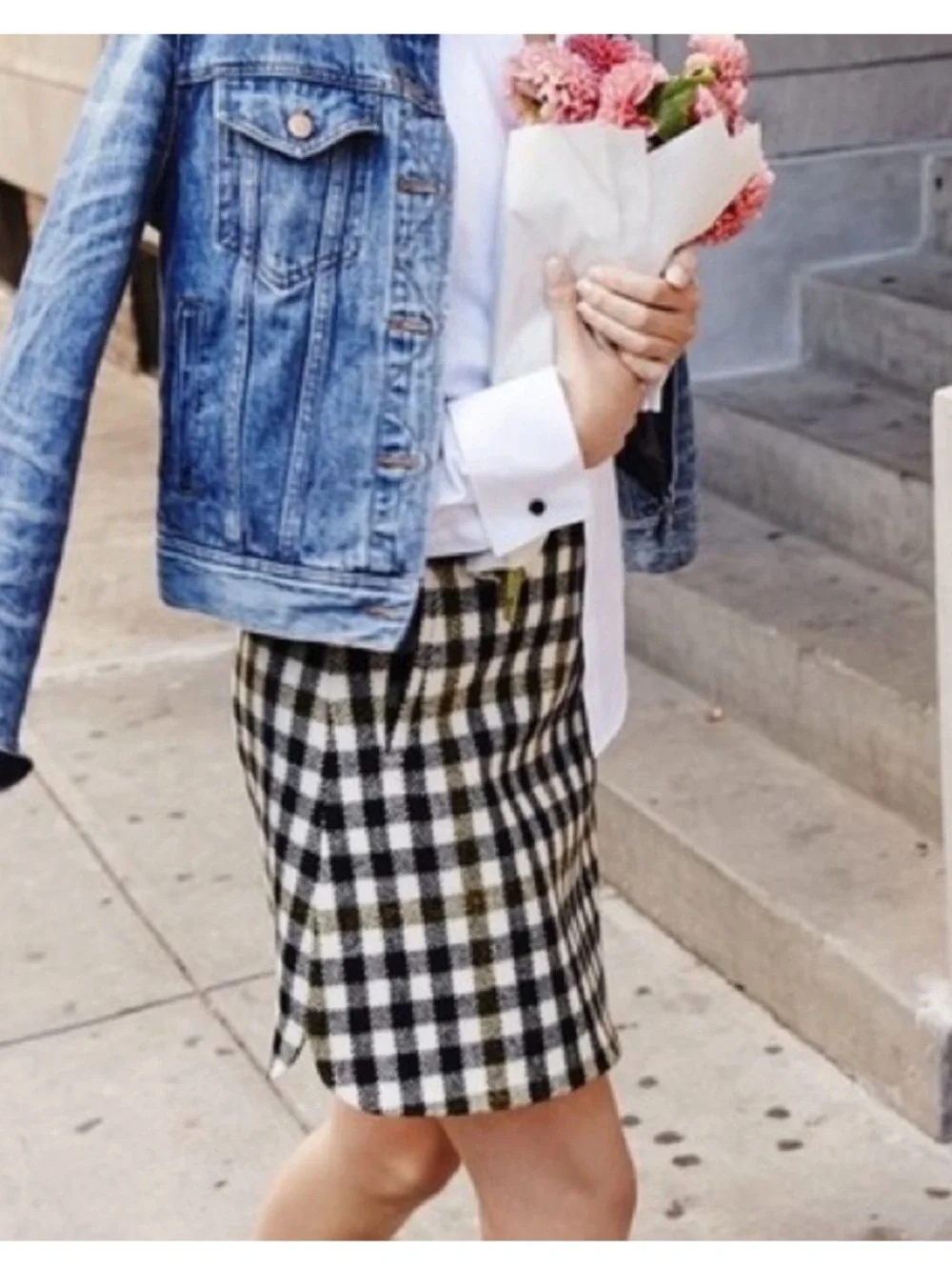J. Crew Wool Plaid Mini Skirt Size 4